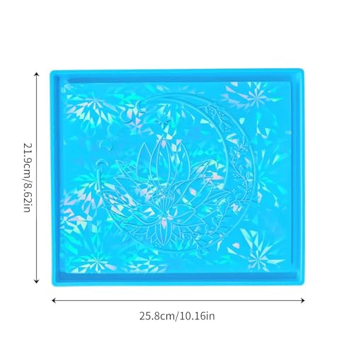 Moule résine fleur lune en silicone pour plateau bijoux - 7