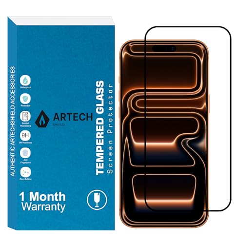 ARTECHSHIELD Gorilla Tempered Glass Screen Protector for iPhone 17 Pro, Military-Grade Protection, Edge-to-Edge Coverage, Easy Installation Kit