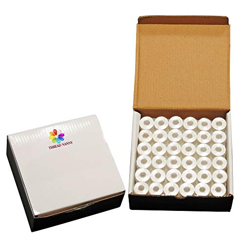 New ThreadNanny 144 White Embroidery Machines PreWound Bobbins for Brother SA156 X52800150 102261103 miniatura 2