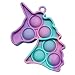 Boomli Pop it Fidget Toys Silicona Cuerno Caballo Empuje Burbuja Llavero Juguete sensorial Relajante Educativo Fidget Juguetes para el Autismo Necesidades Especiales Juego Interactivo