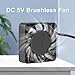 2Pcs Dual Ball USB Cooler 40mm Fan DC 5V Brushless Cooling 40x40x10mm Fan Cooler 4010 Axial 1.57in for 3D Printer, Heatsink, PC Computer Case Industry Cooling