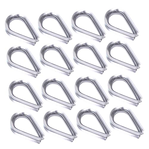 COSMEVIVI 50pcs Heart Ring Triangular Ring Wire Cable Wire Ferrules Wire Rope Crimping Tool Wire Crimping Tool Steel Wire Clamp Cable u Clamps Cable Rope Collar Stainless Steel Silver