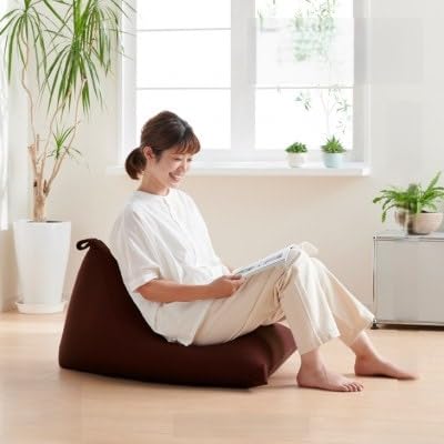 ハナロロのビーズクッション ポトラ60リットル ニットカバー付(ブラージュブラウン)