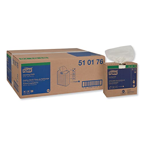 Tork Cleaning Cloth White W24, Pop Up, 10 x 100 sheets, 510176 - image 1