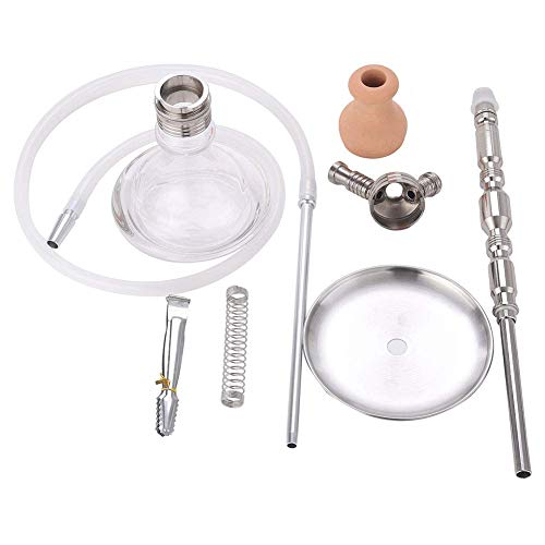 BGSFF Shisha Shisha, LED transparentes Acryl Shisha Set, mit Silikonschale, Schlauch, Holzkohlenhalter Komplettset LED… – Bild 4