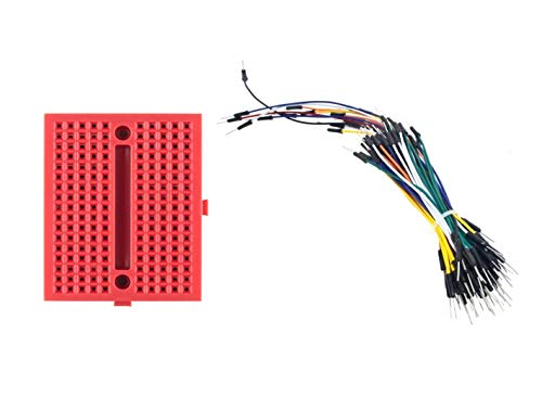 Image of INVENTO 1pcs 170 tie-points Bread Board + 65Pcs Male to Male Solderless Flexible Jumper Cable Wires
