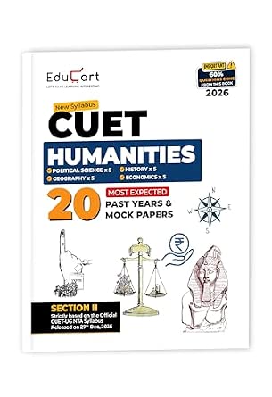 Educart 20 CUET 2026 UG Books Humanities Past Years and Mock Papers ...