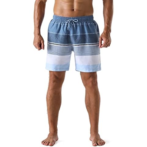 Nonwe Men's Swim Trunks Retro Soft Washed Drawstring Walk Short - blue - 28 Cover