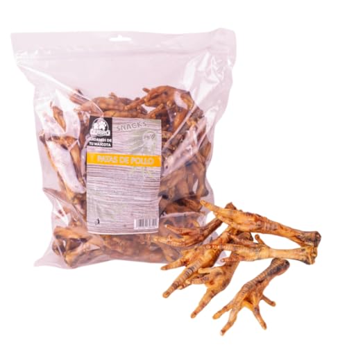 Patas de pollo deshidratadas para perros, 1 kg, sin cereales (1 KG, Patas de Pollo)