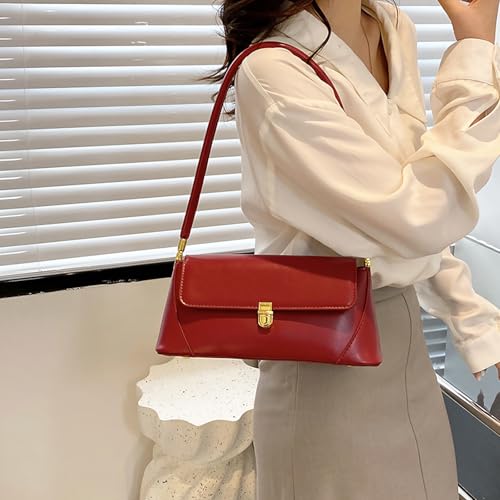 Bolso vintage pequeño para mujer de cuero PU marrón miniatura 2
