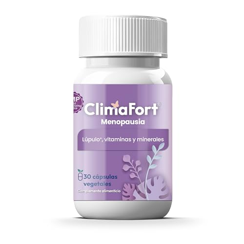 ClimaFort Menopausia | Alivia Sofocos, Sudoración y otros Síntomas de la Premenopausia | Pastillas con Lúpulo, Vitaminas y Minerales | 30 cápsulas | 1 Mes de Tratamiento | 1 al día