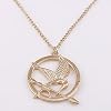 Mockingjay Necklace Hunger Games Victorious Badge Necklace Cosplay Accessories (Golden Color)