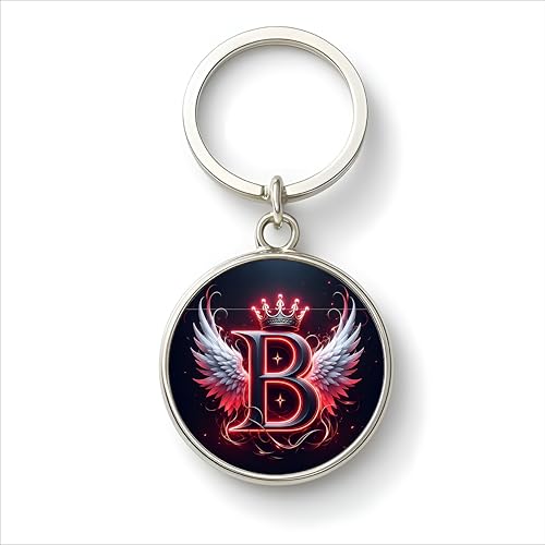 Image of magical gifts MG | Premium Alphabet & Initial Metal Keychain for Bags & Keys | Double-Sided | Personalized Initial Charm Keyring | Heavy-Duty Metal | Perfect for Gifting & Daily Use