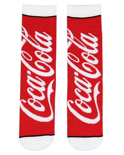 Mad Engine Coca-Cola Coke Crew Socks Bottles And Cans Soda Pop Drink Print 2 Pack4