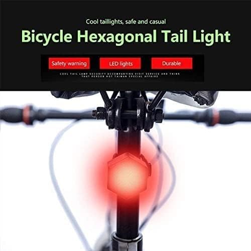 USB Rechargeable Bicycle Taillights, Waterproof Bicycle Rear Light with Silicone Straps & Multifunctional Expansion Clip, Bike Tail Light for Road Mountain Cycling
