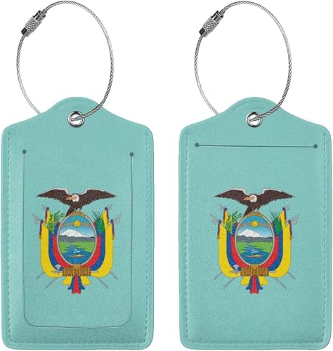 Ecuador National Emblem Luggage Tag Leather Suitcase Label