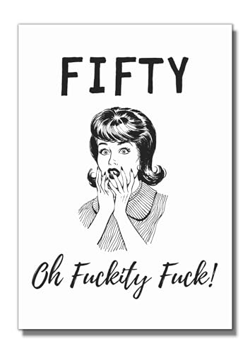 Funny 50th Birthday Card For Women Wife Mum Men Friend Turning 50 Fifty Female Colleague