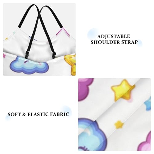 ZZKKO Cute Cloud Star Girls Swimsuit One Piece Bathing Suit for Baby Girls' Swimwear 3T3