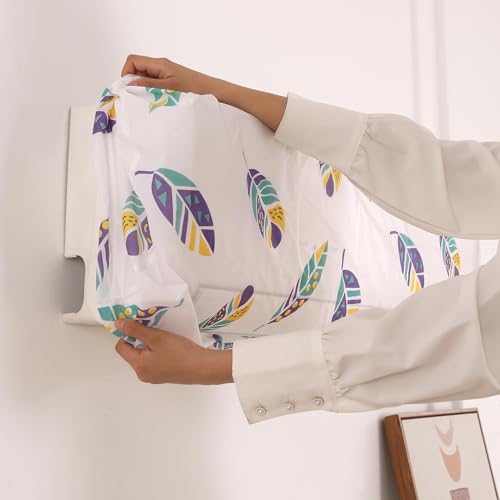 Image of HOKIPO Air Conditioner Cover for 2 Ton Split AC | Fits AC Units upto Size 110x33x31 cm | Dustproof, Waterproof & Washable Indoor Unit Cover | Boho Feathers (NEW-D5-AR5874)