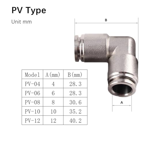 Conector neumático de acero inoxidable 304 de 8mm para alta presión 6