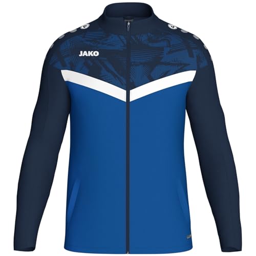 Veste emblématique JAKO en polyester recyclé bleu royal et marine haute qualité