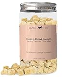 BLACK FOX Freeze-Dried Salmon Training Treats for Dogs and Cats | 280 Treats, 4oz Single Ingredient, Raw, Healthy, All Natural, Human Grade, Recyclable Packaging