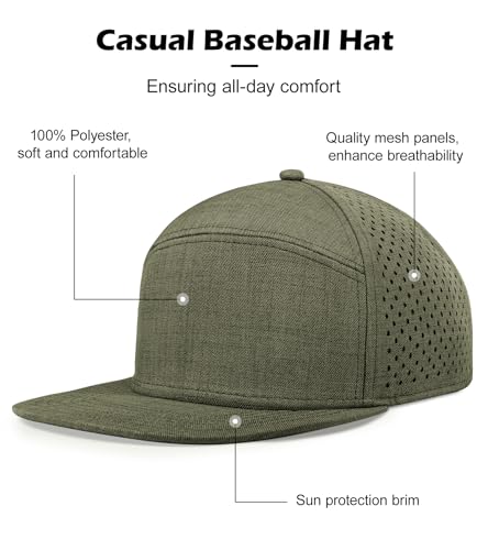 Image of LiuSuper XXL Baseball Cap - Extra Large Flat Brim Snapback 5 Panel Trucker Hat for Big Heads