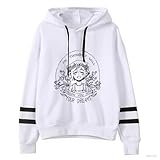 Fosike Omori Hoodie Ohne Taschen, Omori Merch Hoodie Für Herren/Damen Pullover Langarm Sweatshirts, Omori Cosplay Pullover Teenager Madchen-White||m