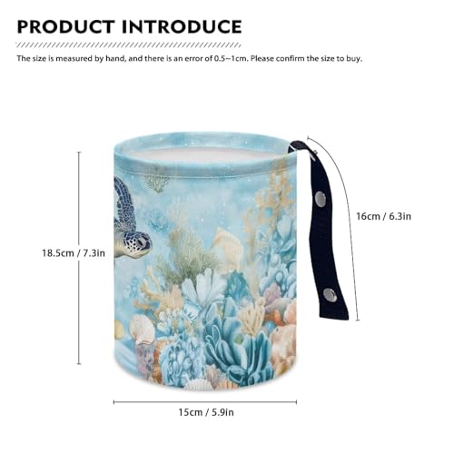 Image of Sea Turtle Car Garbage Can, Car Trash Bag, Car Garbage Bag, Hanging Car Trash Can for Car Accessories, Vehicle, Travelling, Camping, Cute Car Back Seat Organizer