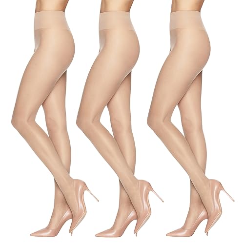 Image of L'eggs Sheer Energy Medium Support Compression Tights with Sheer Panty & Sheer Toe for a Smooth, Second-Skin Look, 30 Denier
