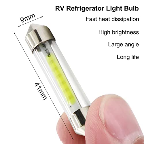 Ccbaseball 4Pcs Rv Refrigerator Light Bulb, Dc12V Replacement Rv Fridge Light Bulbs, Super Bright Low Power Refrigerator Interior Light Led Bulb For Trailer Camper Motorhome #TOP2
