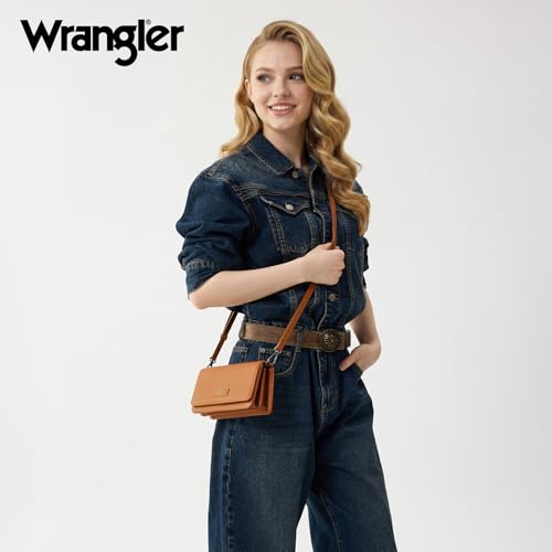 Image of Wrangler Small Crossbody Wallet Purses RFID Trendy Purses for Women with Adjustable Straps