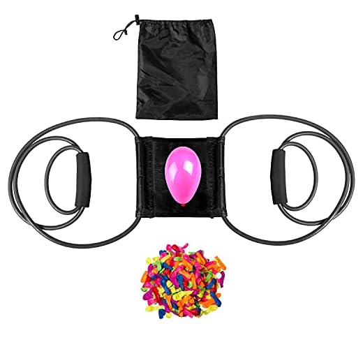 YHmall 3 Person Water Balloon Launcher with 500 Water Balloons, Catapult/Cannon Slingshot Free Balloons. Outdoor Game for Kids and Adults
