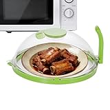 Mikrowellen-Abdeckung für Lebensmittel - Belüfteter Spritzschutz, hitzebeständige Mikrowellen-Plattenabdeckung, Spritzschutz für Haushaltsbackofen Hotel Ofen Suppe