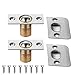 JQK Closet Door Ball Catch Hardware, Stainless Steel Catch Adjustable with Strike Plate, Brushed Satin Finish 2 Pack, HBC100-P2