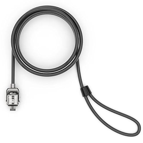 Cable de seguridad universal T-Bar con trampa periférica para proteger periféricos en color negro