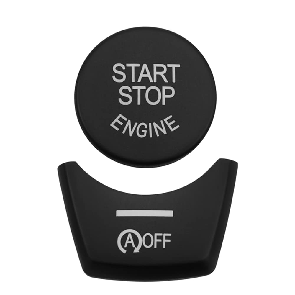 CYCDIY Black Start Stop Engine Switch Button Trim Cover Compatible with 5 6 7 Series F10 F07 F12 F01(Model C)