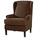 SU SUBRTEX Strench Wingback krzesło pokrowiec na sofę 2 sztuki miękki pokrowiec na sofę spandex pokrowiec na krzesło zmywalny ochraniacz mebli do salonu (krzesło, kawa)