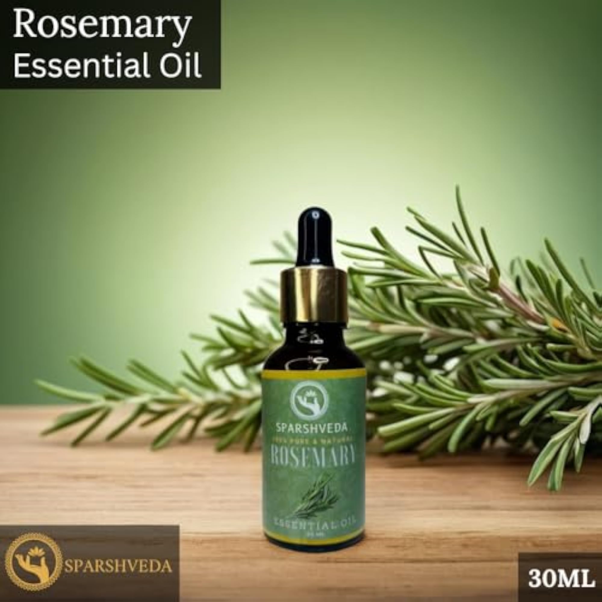 Sparshveda Rosemary Essential Oil - Natural Hair Growth Support