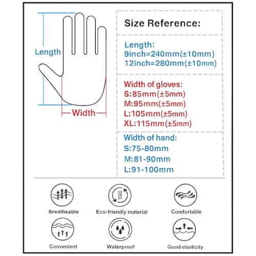 Image of Adbeni Nitrile Gloves | Food Handling | Disposable | Powder Free | Premium | Medical Examination, Kitchen, Cleaning, Cooking, Salon, Spa, Gardening, Travel, Grooming | Soft & Comfortable | Pack of 100