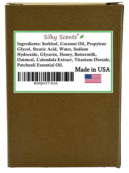 Patchouli Essential Oil Soap Bars - 3 Pack (13.05 ounces) - GMO Free, Certified All Natural Herbal Soap by Silky Scents