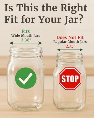 Elementi Fermenting Kit - Set of 2 Glass Fermenting Weights and Wide Mouth Mason Jar Fermentation Lids - Sauerkraut and Pickling Kit - Turn Any Mason into a Fermentation Crock