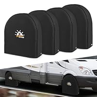 Zettum 4 Stück Reifenabdeckung für Gesamtrad Durchmesser 26-29 Zoll(66-73 cm), Radabdeckung 600D Oxford PU Beschichtung Heavy Duty & Wasserdicht Ersatzradabdeckungen für Fahrzeug, SUV, Van, MPV