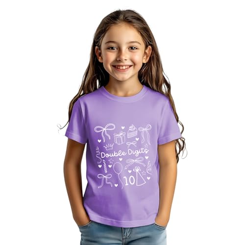 in My Double Digits Era Birthday Girl Shirt 10 Year Old Shirts 10th Birthday Shirts for Girls Party Gift Tee Tops3