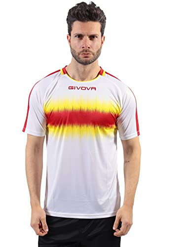 Givova Unisex Shirt Radio t Shirt Damen, Rouge/Jaune,