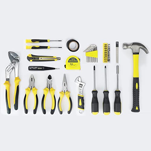 Fasite Tool Set, 44-Piece Household Hand Basic Diy Repair Tool Kit, With Easy Carrying Tool Bag For Home Maintenance #TOP2