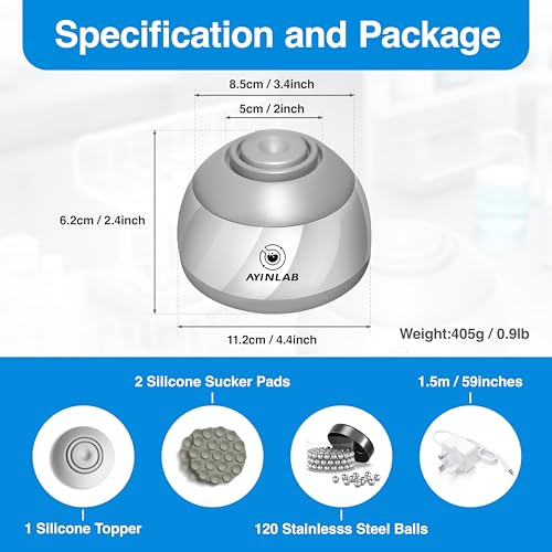 AYINLAB Mix Wide Vortex Mixer 4000 U/min, Farb- & Labor-Mixer, 20.000h bürstenloser Motor, max. 150ml, für Chemie, Nagelgel, Tinte, Harz, DIY