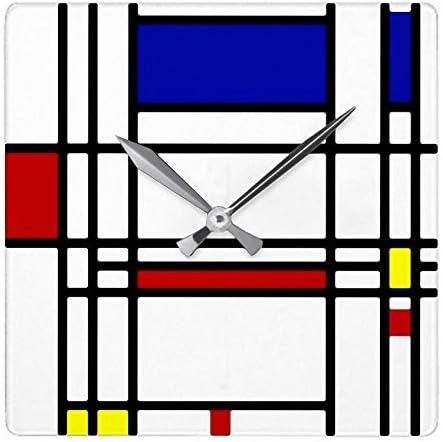 Amazon Co Jp ピエト モンドリアン コンポジション の壁掛け時計 ピクチャークロック 世界の名画シリーズ B 並行輸入品 ホーム キッチン
