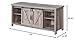 Convenience Concepts Blake Barn Door TV Stand with Shelves and Sliding Cabinets for TVs up to 60 Inches, Sandstone