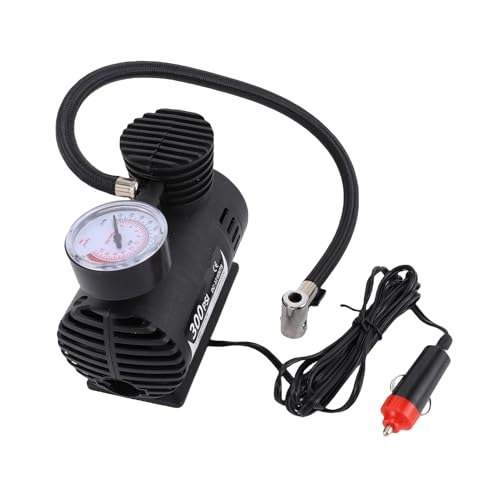 Yosoo 300 PSI Range Gas Meter, Car Cigarette Lighter Plug, Portable Mini Air Compressor, Electric Tire Infaltor Pump, Electric Tire Infaltor Pump 12 Volt Car 300 PSI